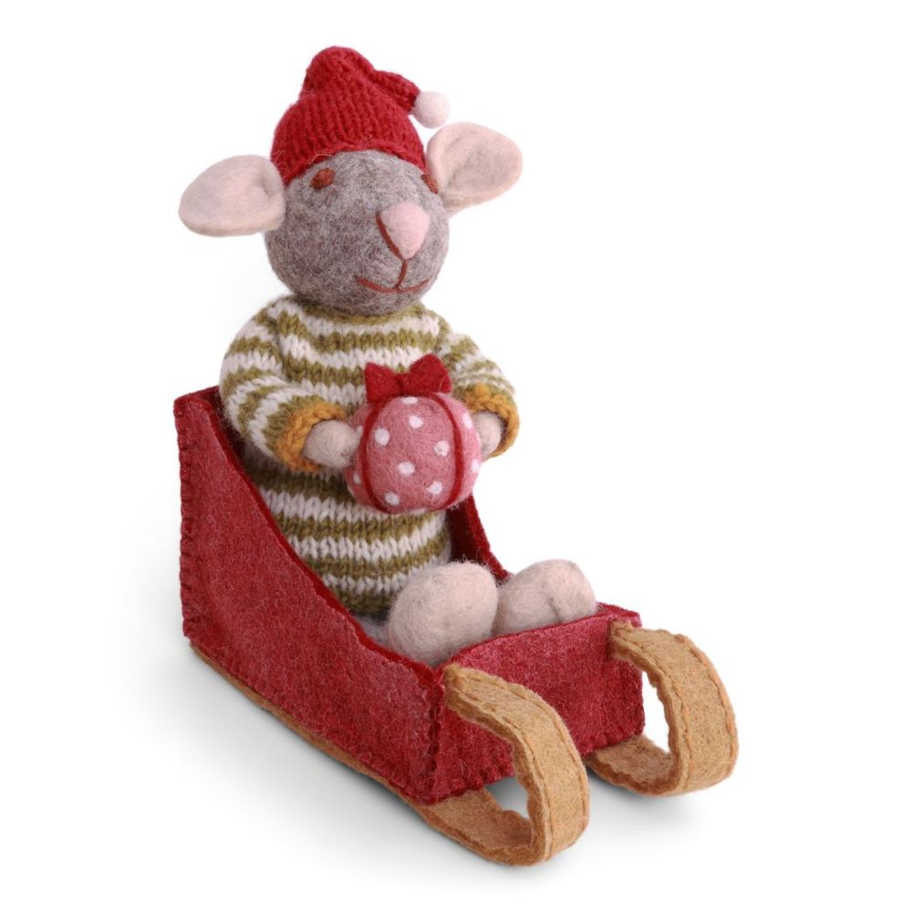 MAUS JUNGE GRAU M SCHLITTEN