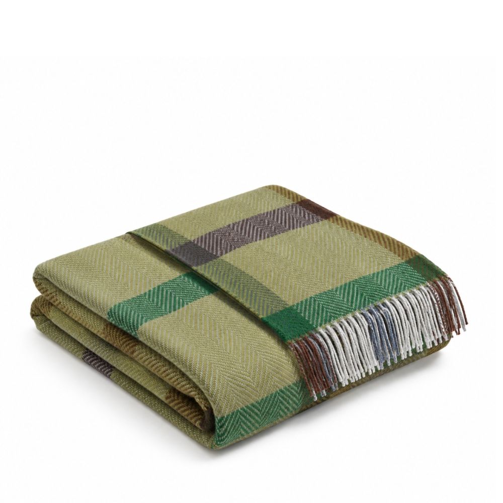 DECKE MERINO CASHMERE THROW GRÜN LILA