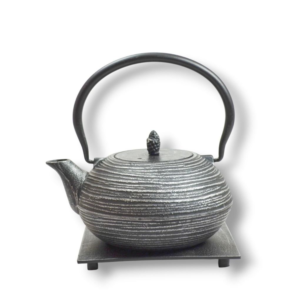 TEEKANNE MO YO MIT UNTERSETZER SCHWARZ SILBER 1,2 L
