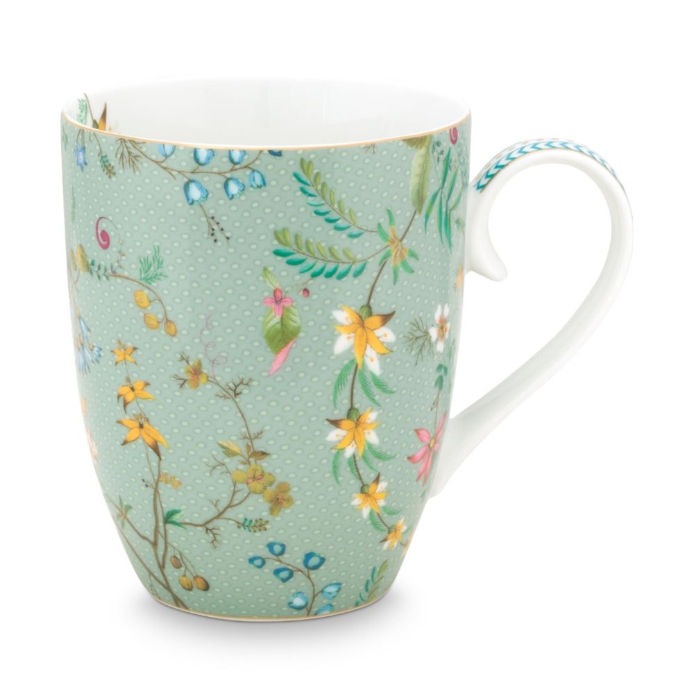 BECHER JOLIE FLOWERS BLAU