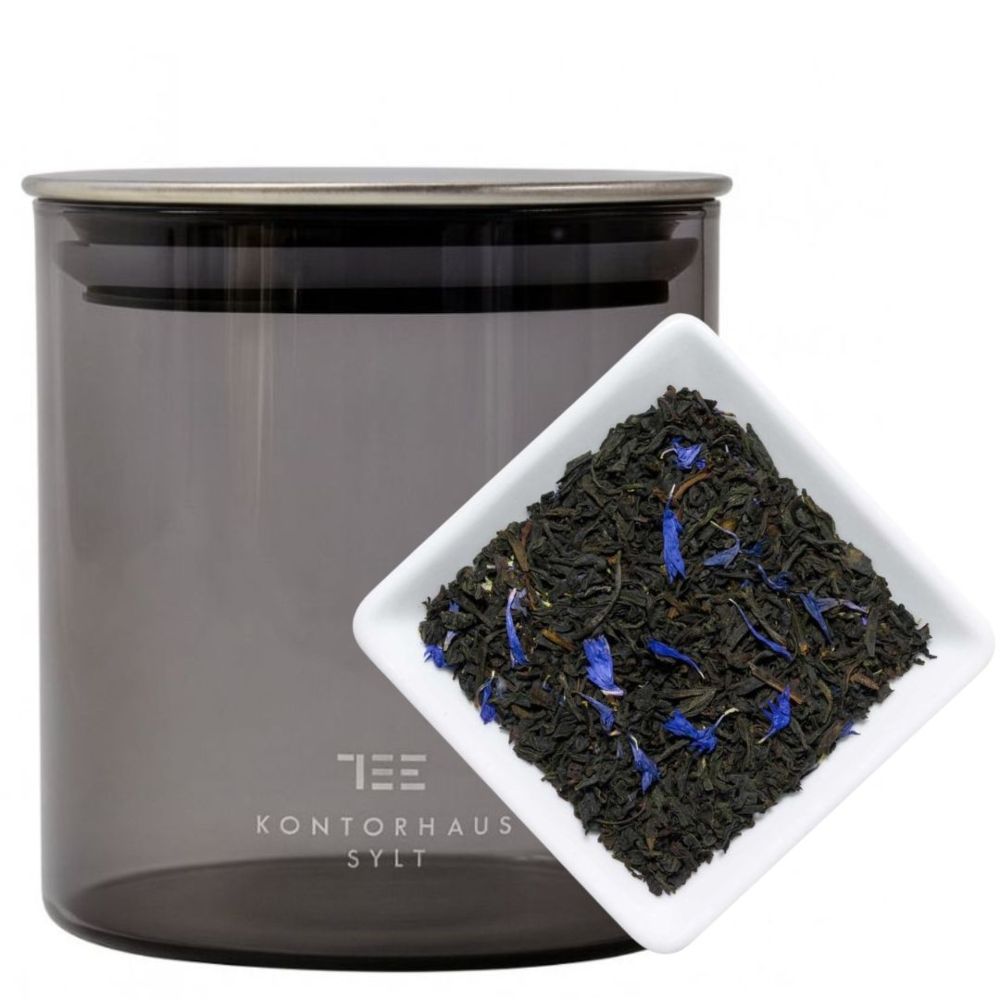 SET TEEDOSE KONTORHAUS & 100 G FRIESISCH BLAU