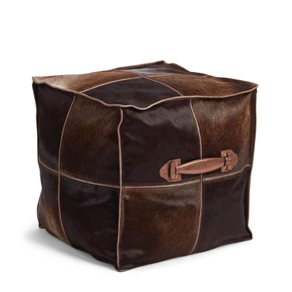 POUF KALBSLEDER SQUARE