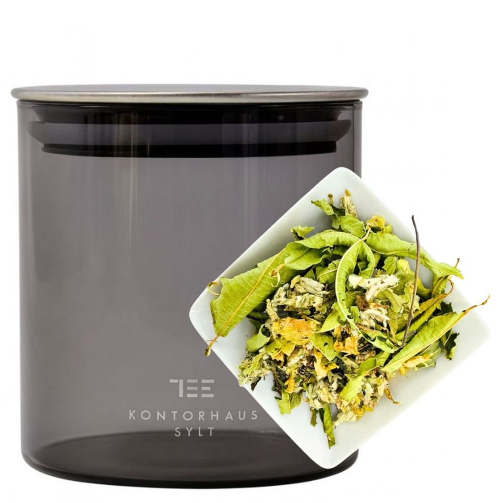 SET TEEDOSE KONTORHAUS & 100 G KRÄUTERMEER