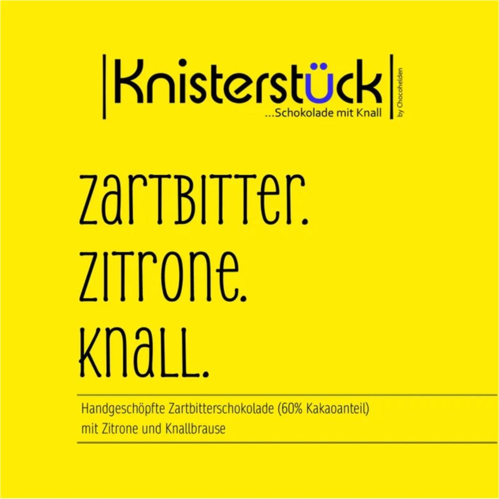 KNISTERSTÜCK ZARTBITTER ZITRONE KNALLBRAUSE