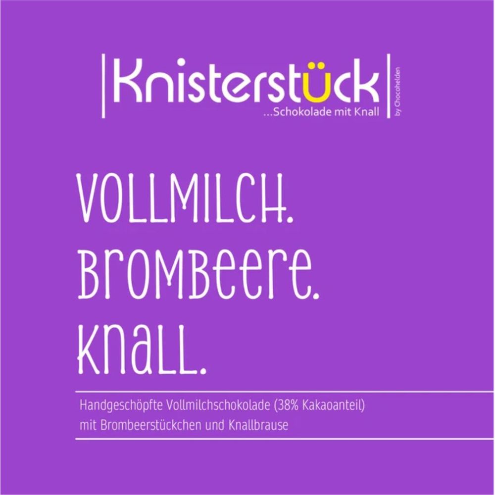 KNISTERSTÜCK VOLLMILCH BROMBEER KNALLBRAUSE