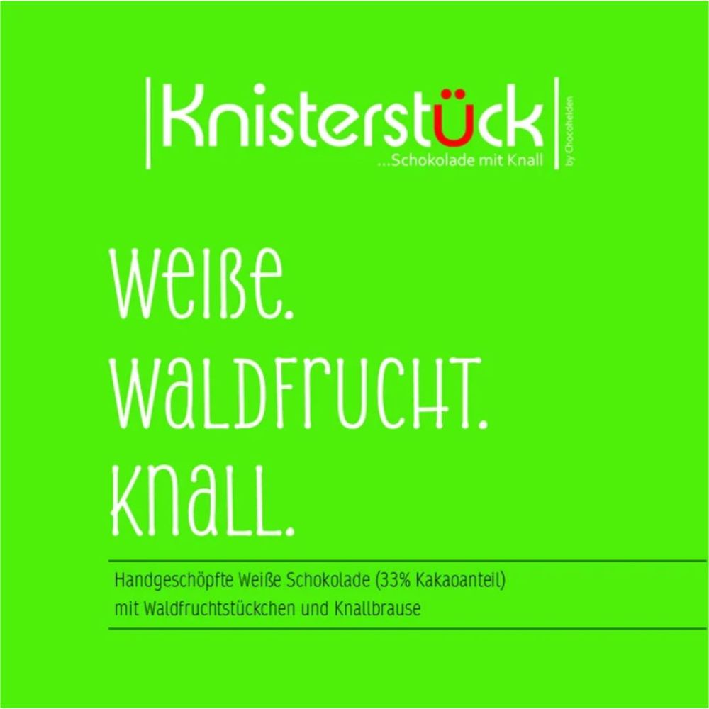KNISTERSTÜCK WEISSE SCHOKOLADE WALDFRUCHT KNALLBRAUSE