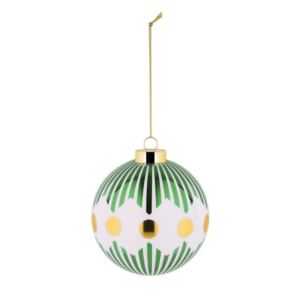 WEIHNACHTSBAUMKUGEL DELIGHT ORNAMENT GRÜN WEISS