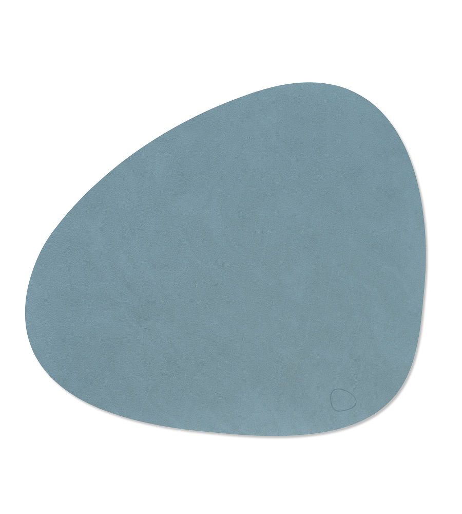 TISCHSET CURVE L NUPO LEDER LIGHT BLUE