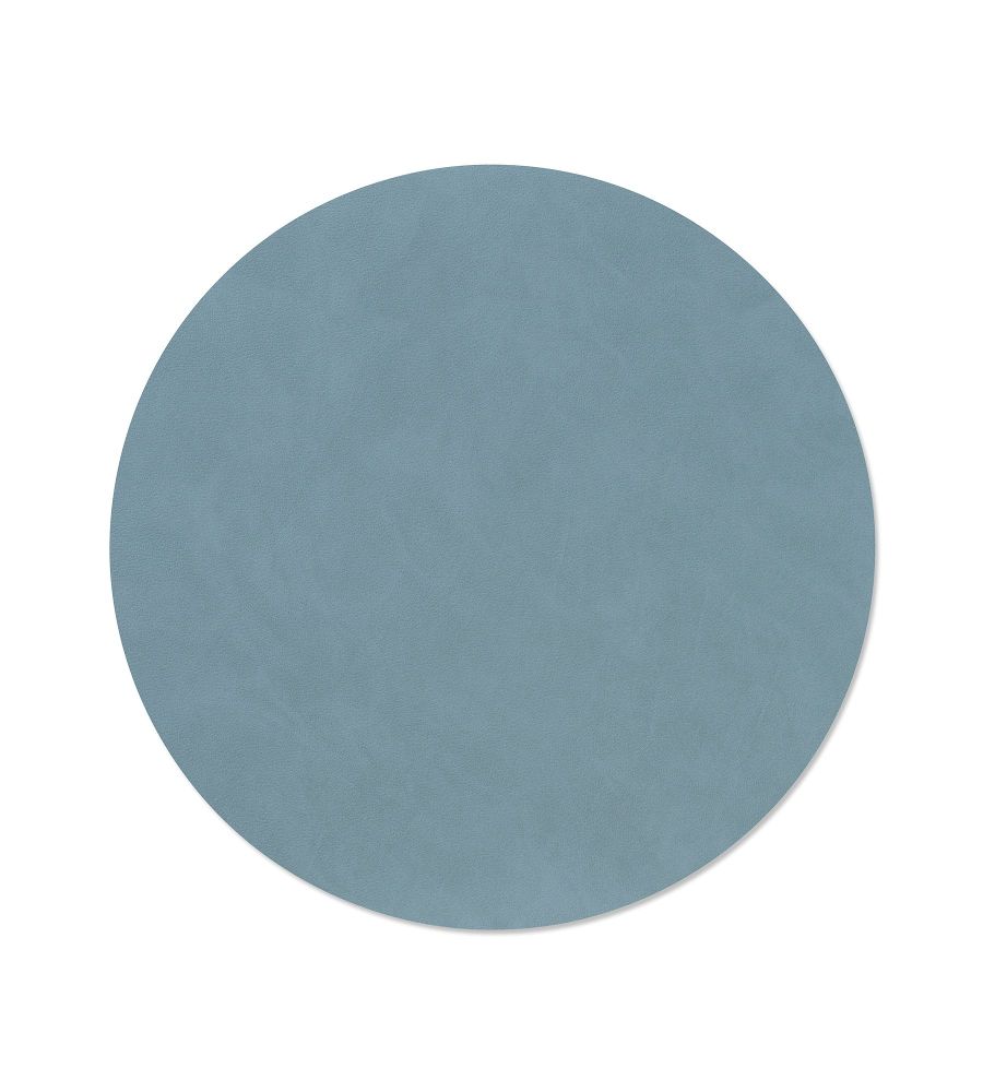 TISCHSET CIRCLE L NUPO LEDER LIGHT BLUE