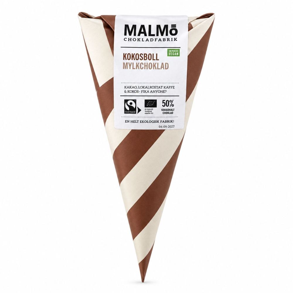 MALMÖ SPITZTÜTE KOKOSNUSS / SCHOKOLADENKUVERTÜRE