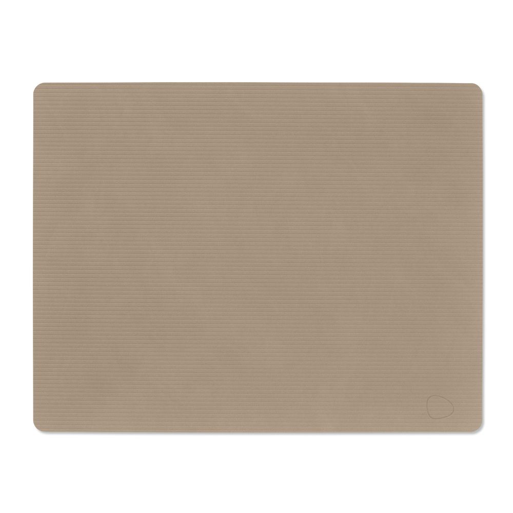 Tischset Square L Corduroy Leder clay brown