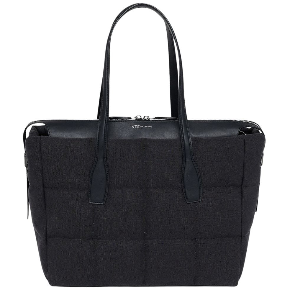 TASCHE TELA TOTE MEDIUM BLACK CANVAS