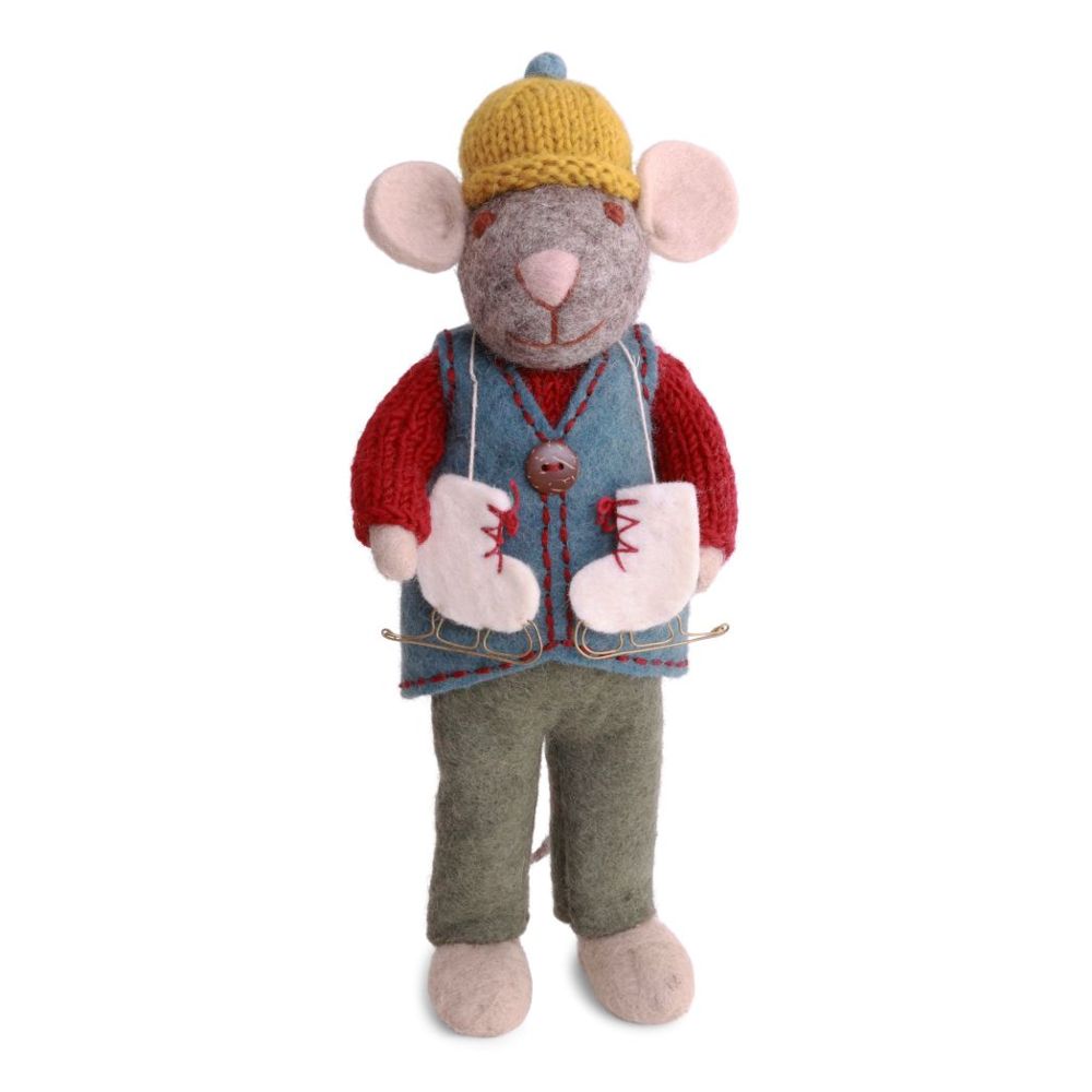 MAUS JUNGE GRAU M WESTE & SCHLITTSCHUHE