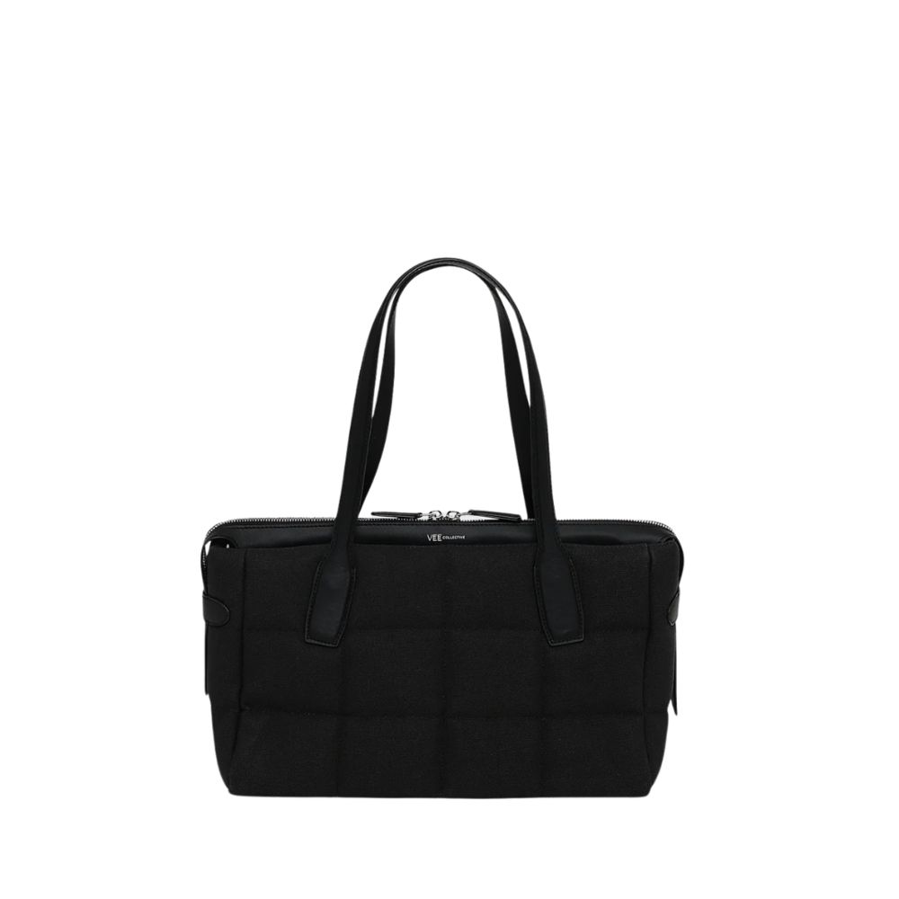 TASCHE TELA TOTE SMALL BLACK CANVAS