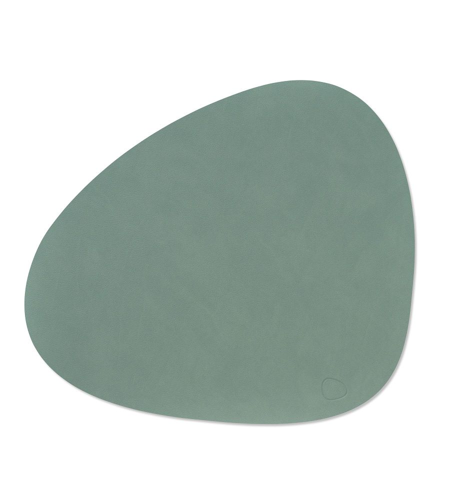 TISCHSET CURVE L NUPO LEDER PASTEL GREEN
