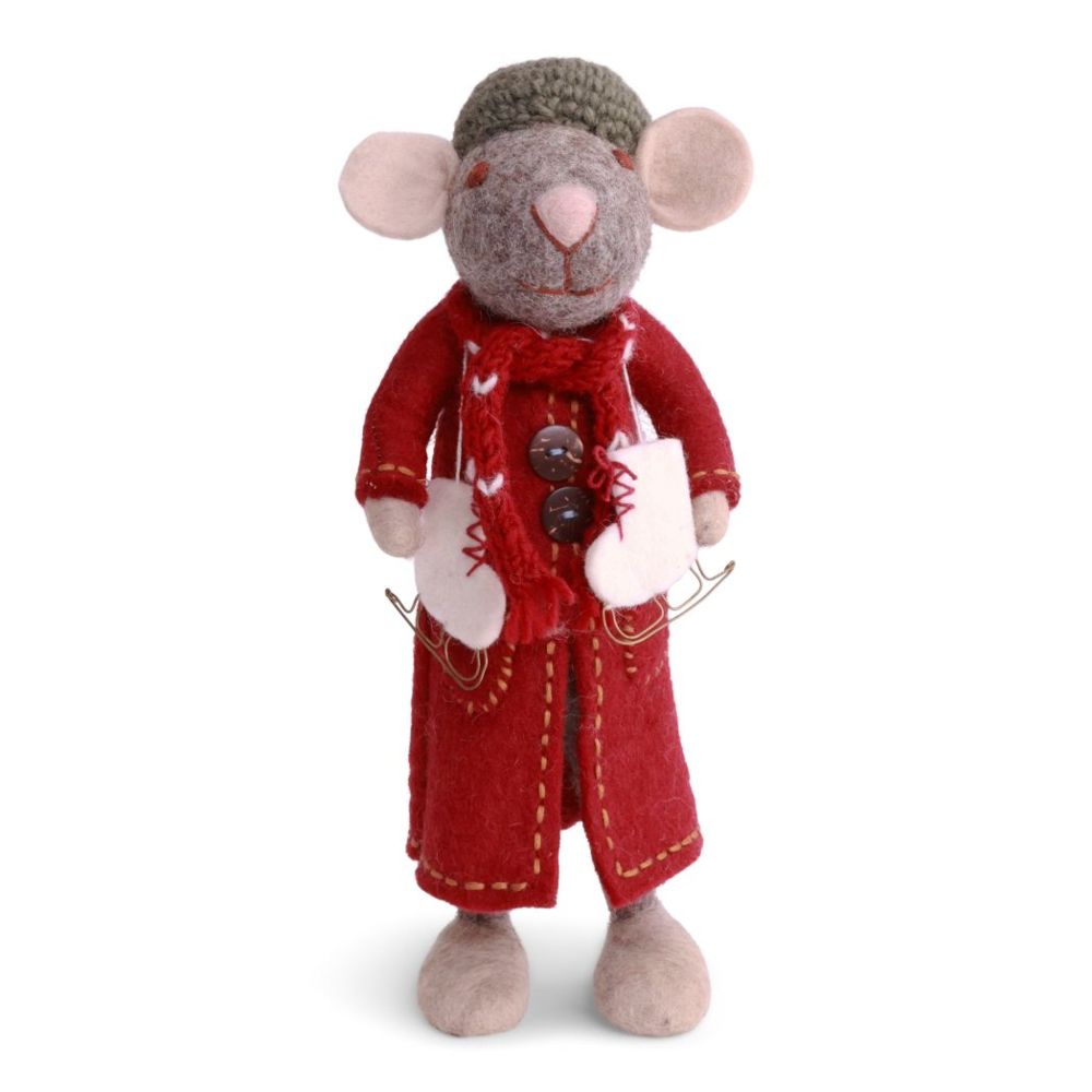 MAUS MÄDCHEN GRAU M SCHLITTSCHUHE