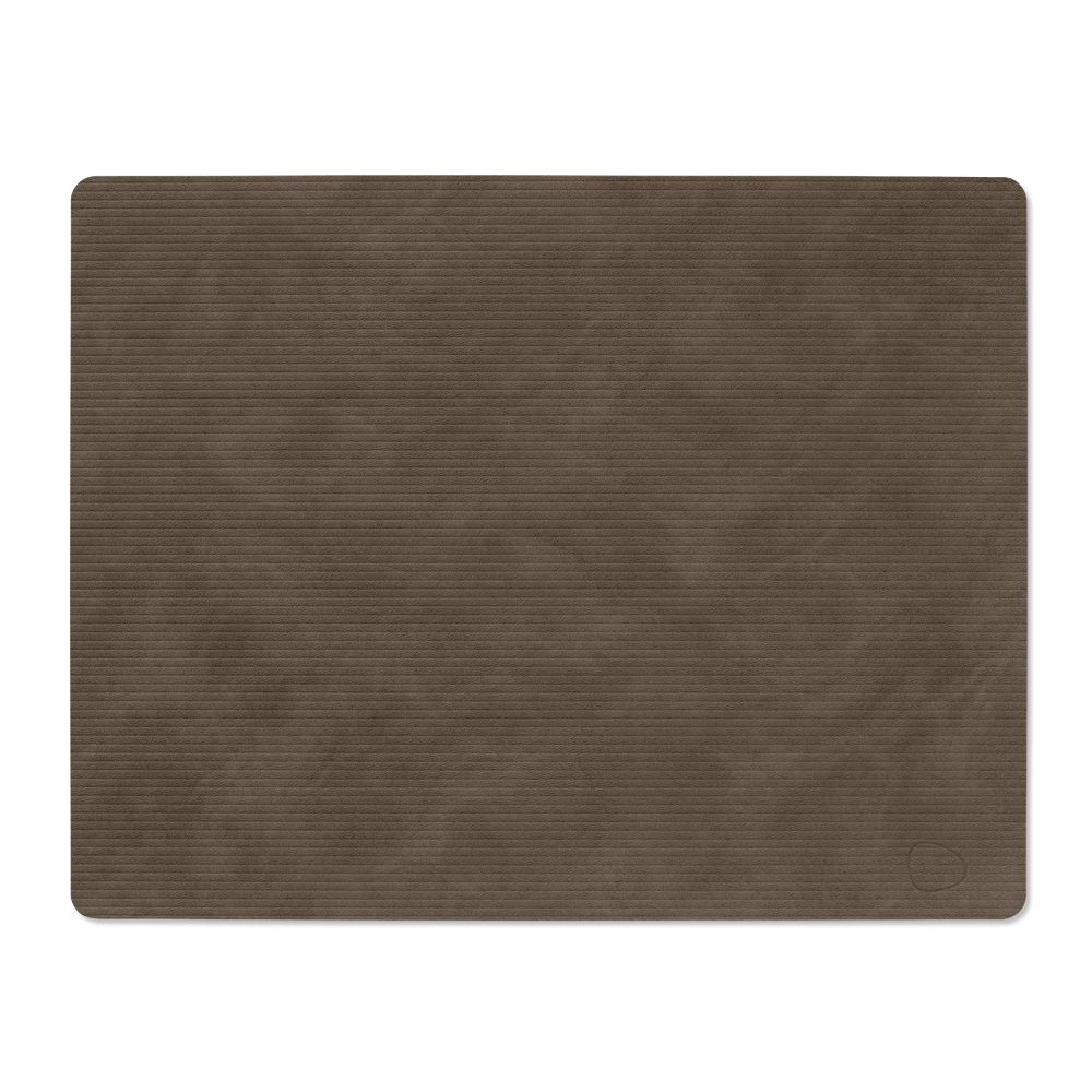 Tischset Square L Corduroy Leder caviar